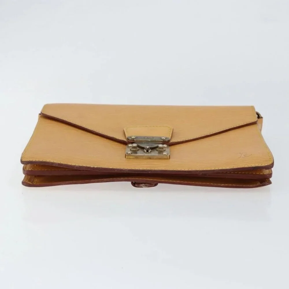 LOUIS VUITTON Epi Biface Hand Bag 2way Beige